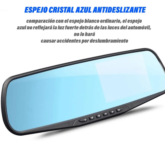 RETROVISOR CON CÁMARA DELANTERA Y TRASERA