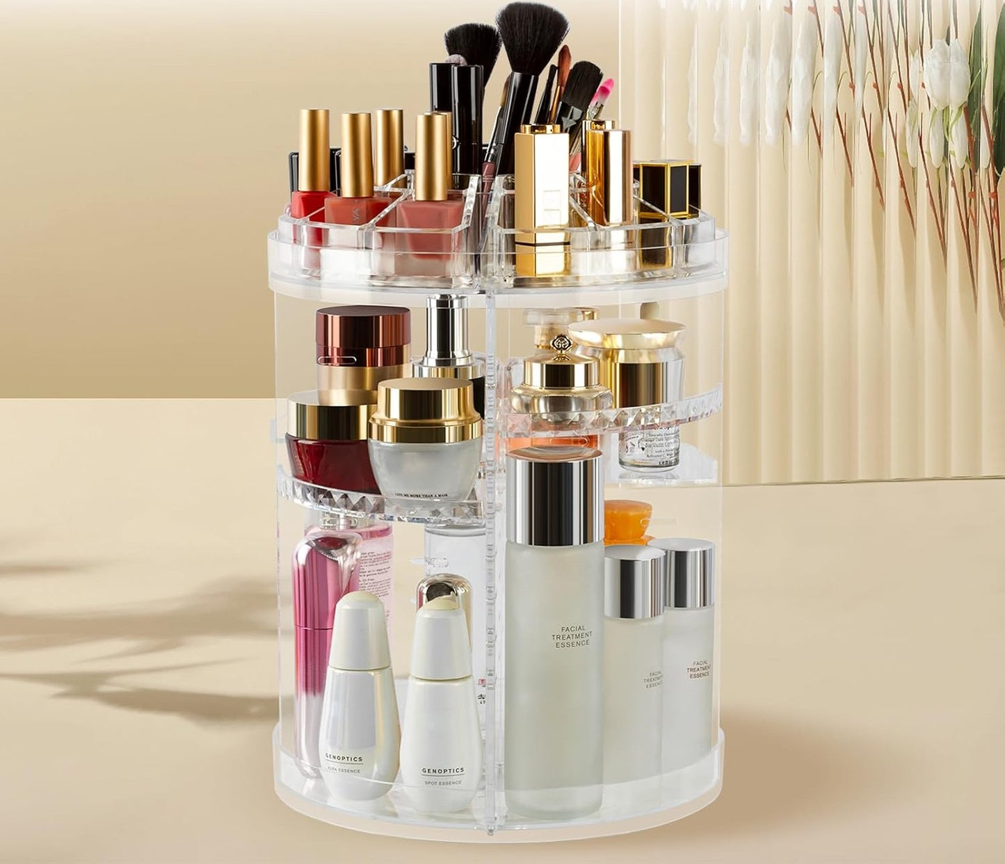 Nuevo Organizador Giratorio de Belleza Multifunciones